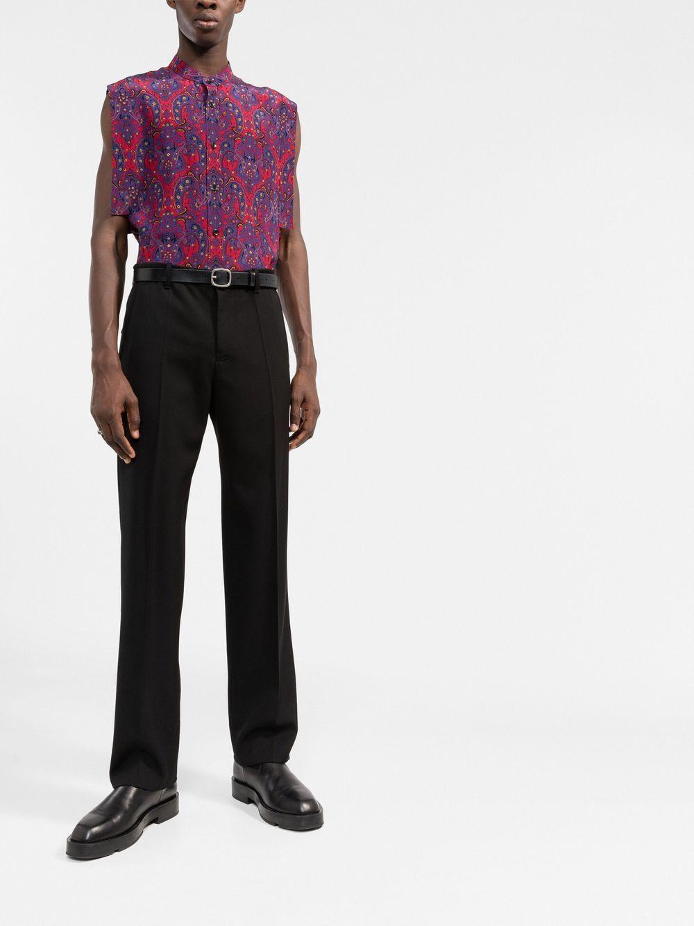 Paisley-print silk sleeveless shirt 684298Y2E58 4067 SAINT LAURENT
