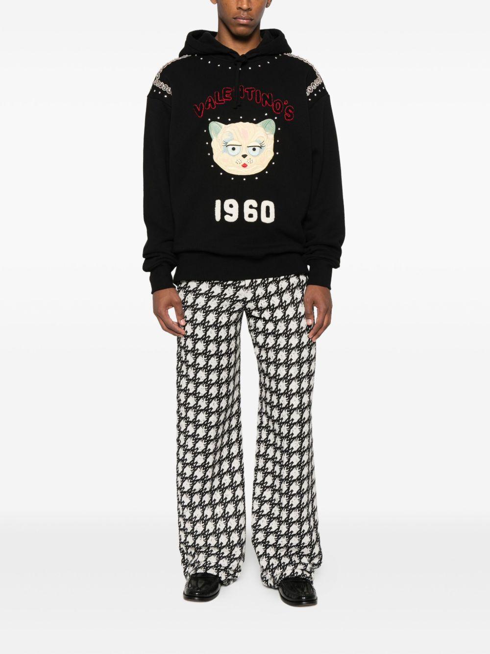 'Le Chat De La Maison' hoodie 7V3MF28NB31 0NO VALENTINO GARAVANI