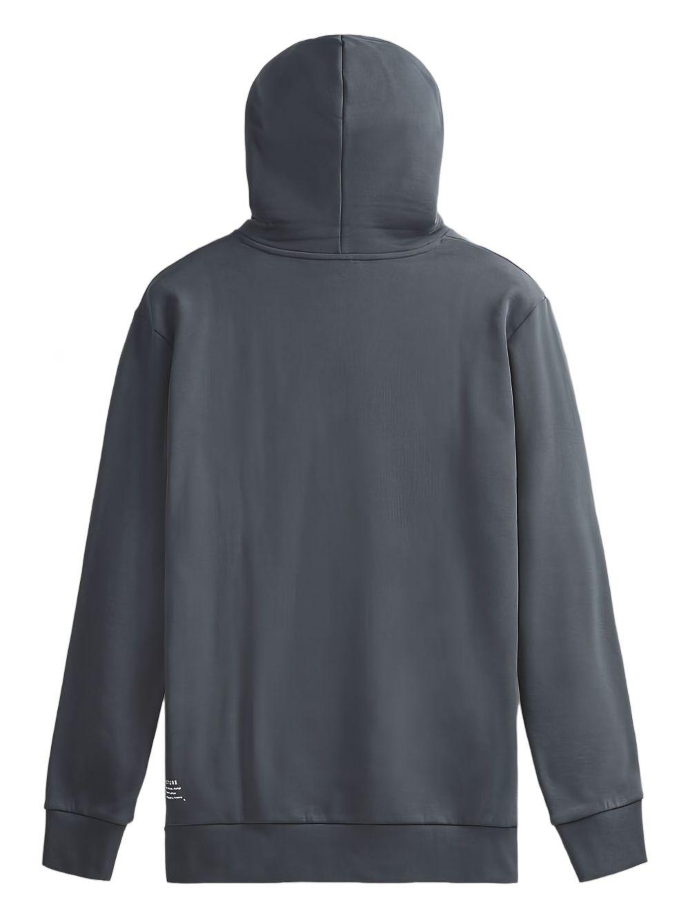 Dark blue hooded sweatshirt with embossed print MSW418 DARK BLUE PICTURE
