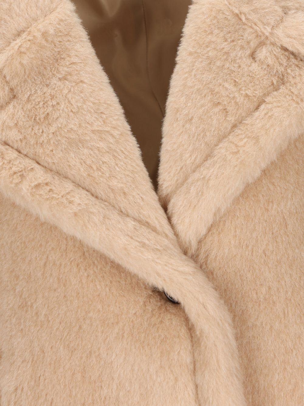 Boxy-fit alpaca and cashmere Teddy fabric cape 2614731181 MXACORVINO1029 MAX MARA
