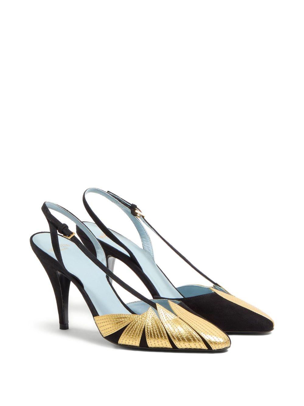FOLIEFOLIAGE SUEDE SLINGBACK PUMP <BR/> 6W0S0LX2KMN DQL VALENTINO GARAVANI