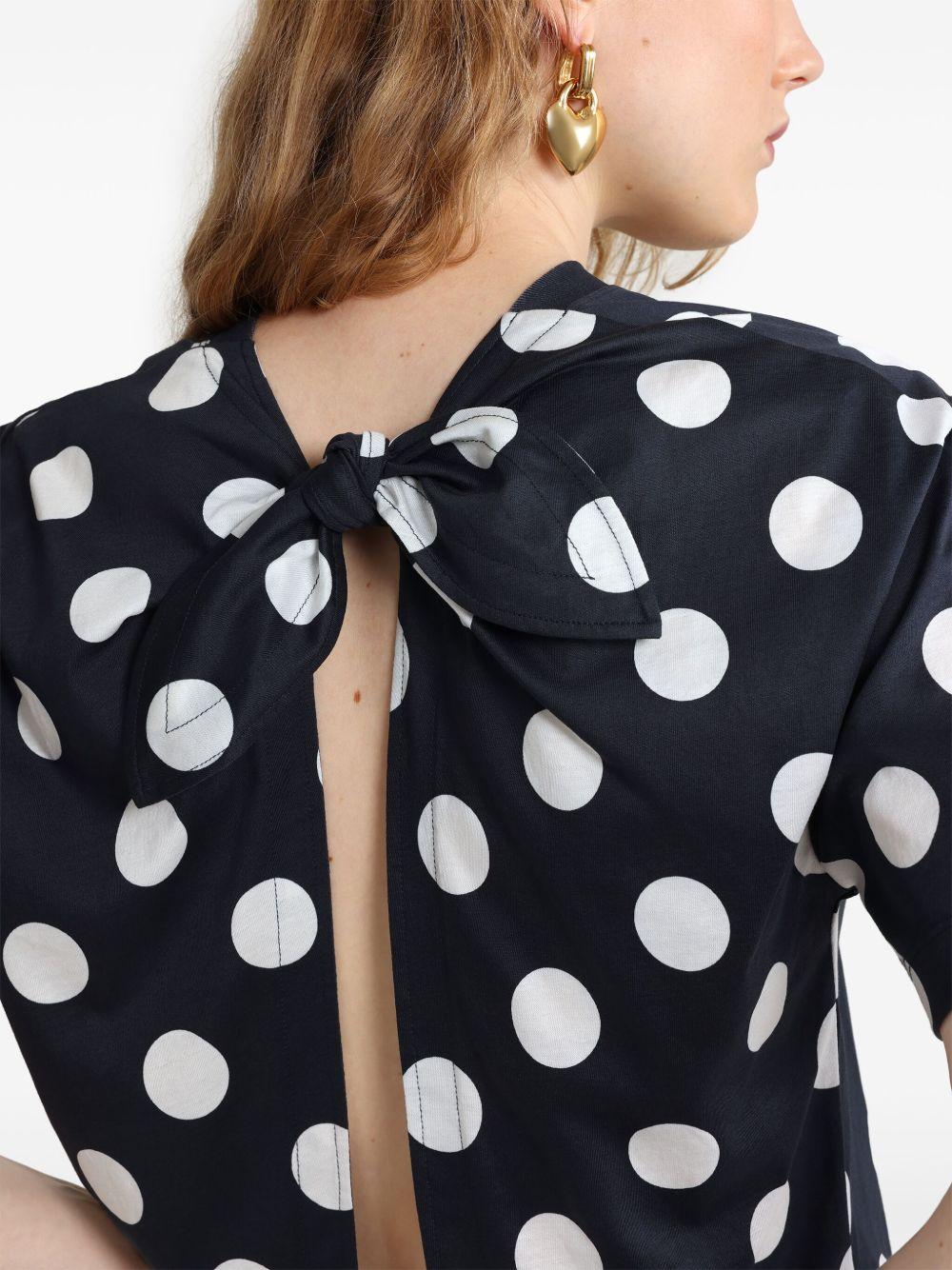 Logo-print split-back T-shirt<BR/><BR/><BR/> JE1379999 5064 PATOU