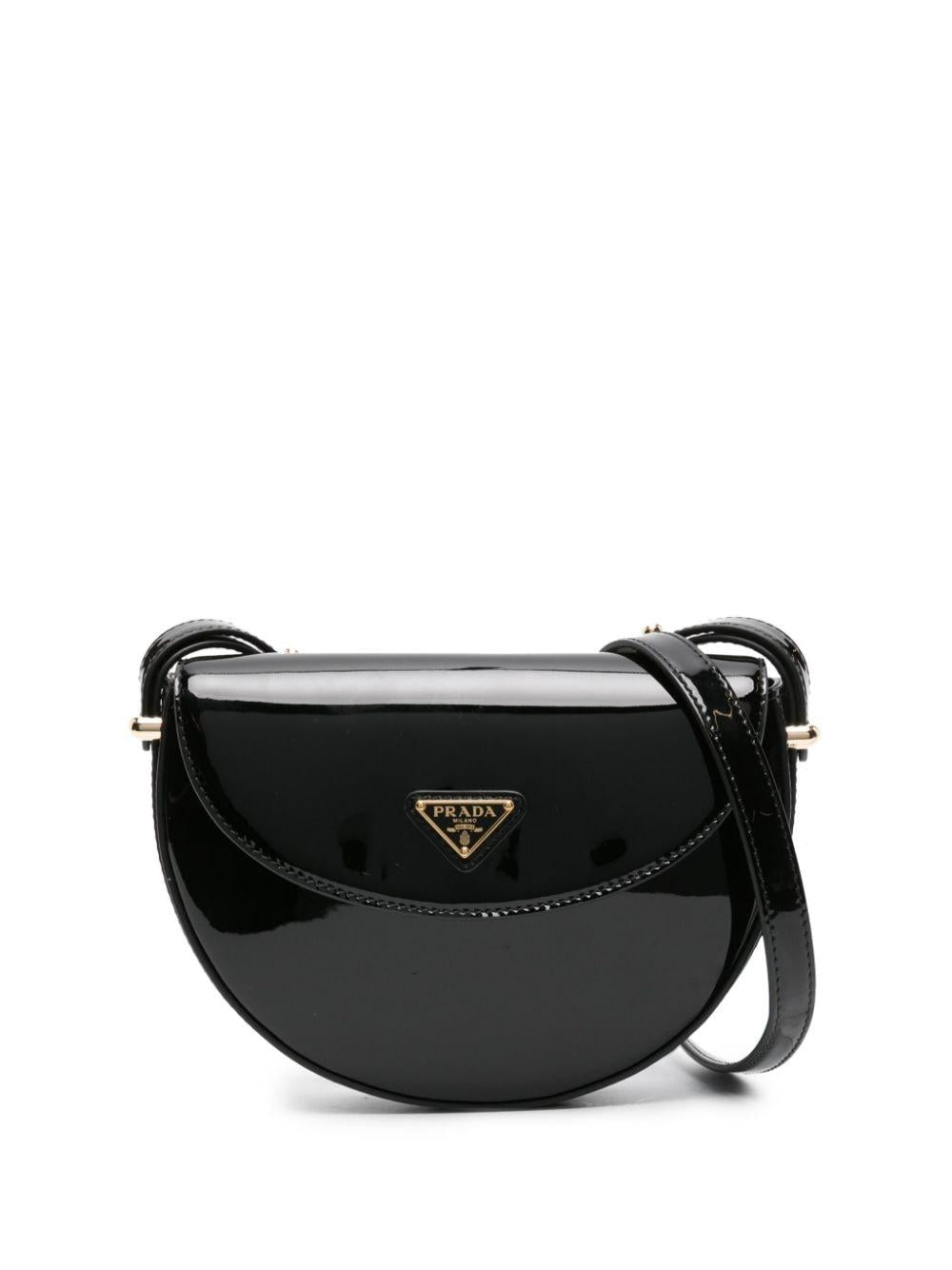 Triangle-logo patent leather shoulder bag<BR/><BR/><BR/> 1BD349 069F03KJ PRADA