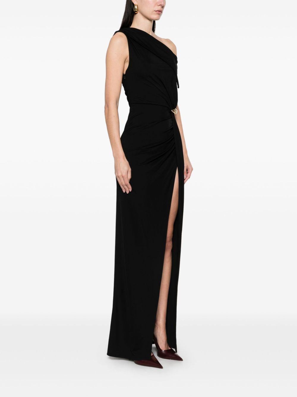 Jersey asymmetric maxi dress<BR/><BR/><BR/> ABR0551E2 110 ELISABETTA FRANCHI
