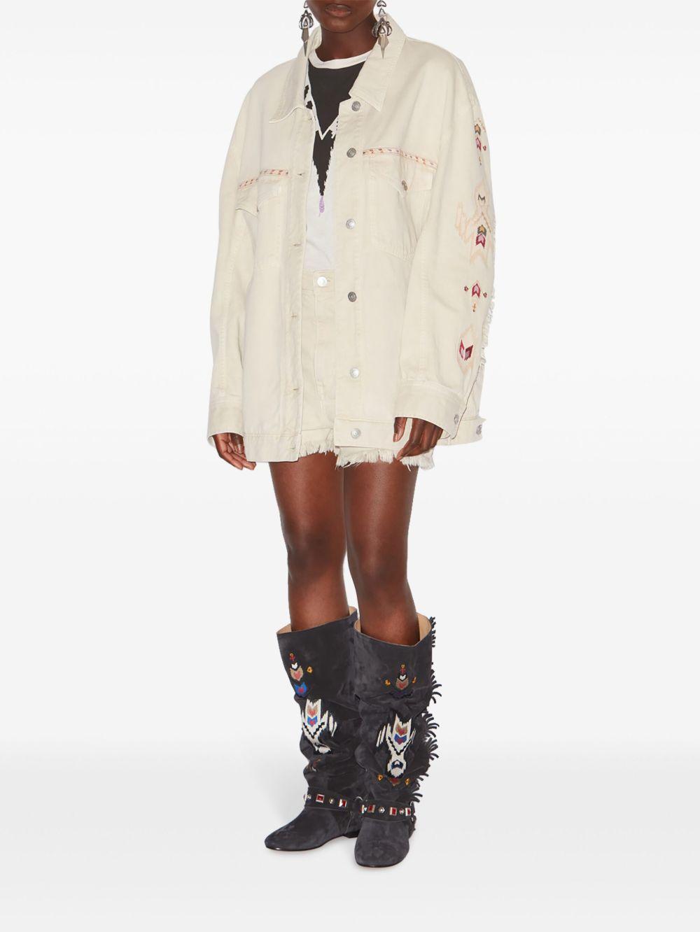 Manona embroidered denim jacket VE0430FA C1H02E23EC MARANT ÉTOILE