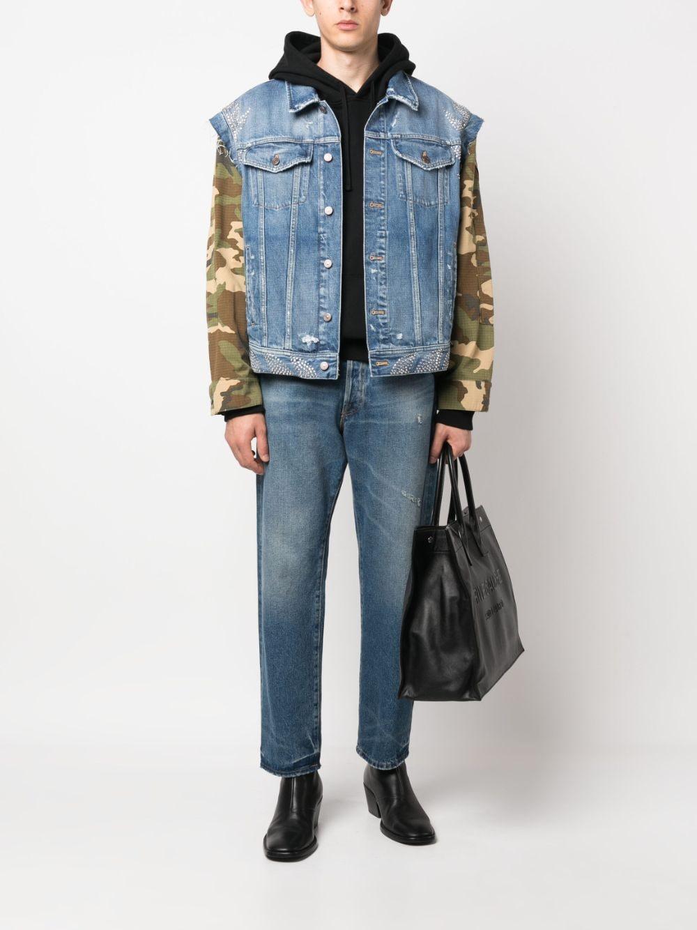 Layered denim jacket 2Q621996T 08LY CÉLINE