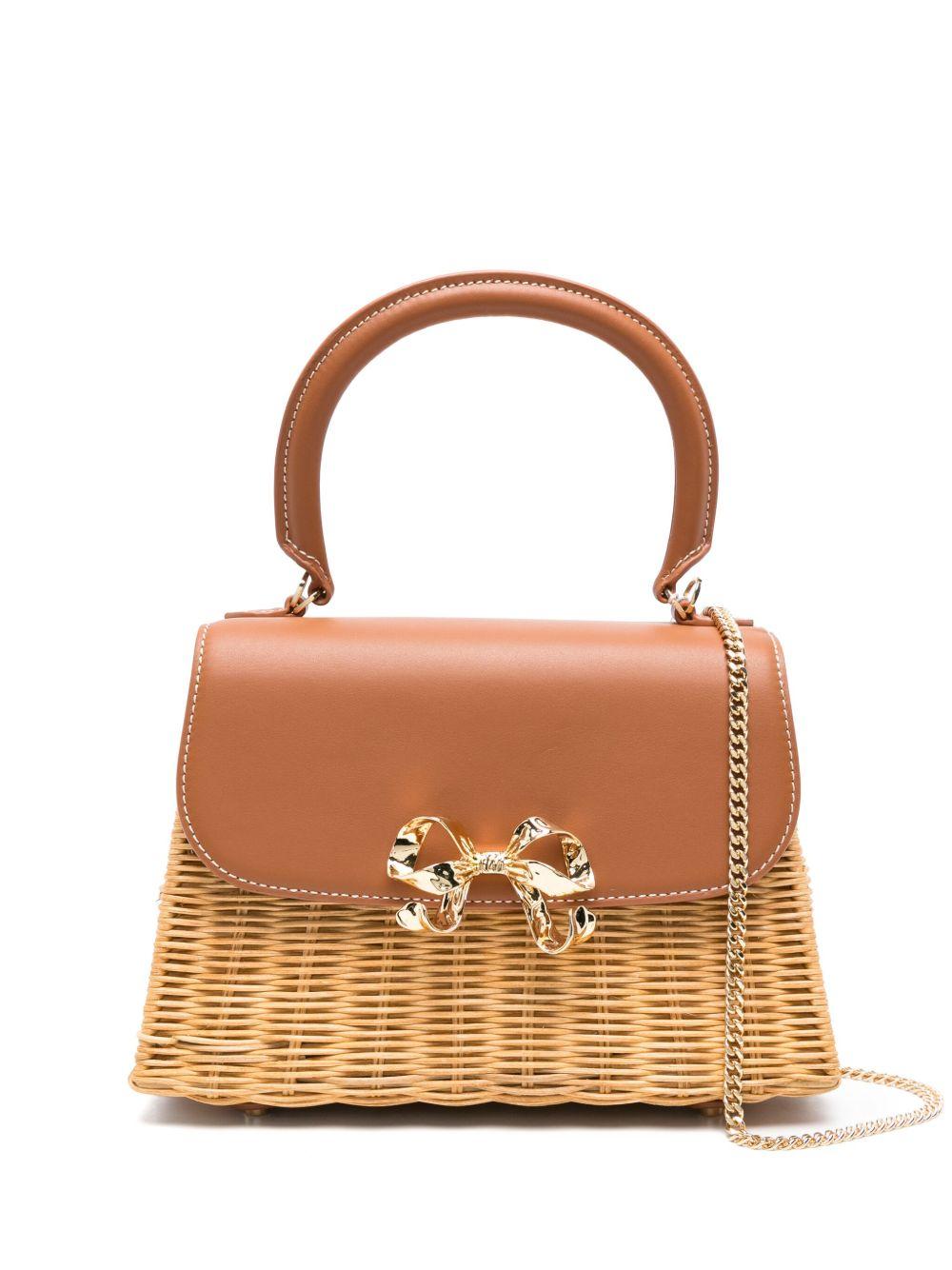 Rattan Mini Bow Bag 303A BRBROWN SELF-PORTRAIT