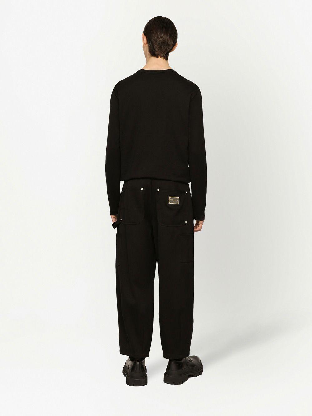 Long-sleeved T-shirt with logo tag G8PV0T G7F2IN0000 DOLCE & GABBANA