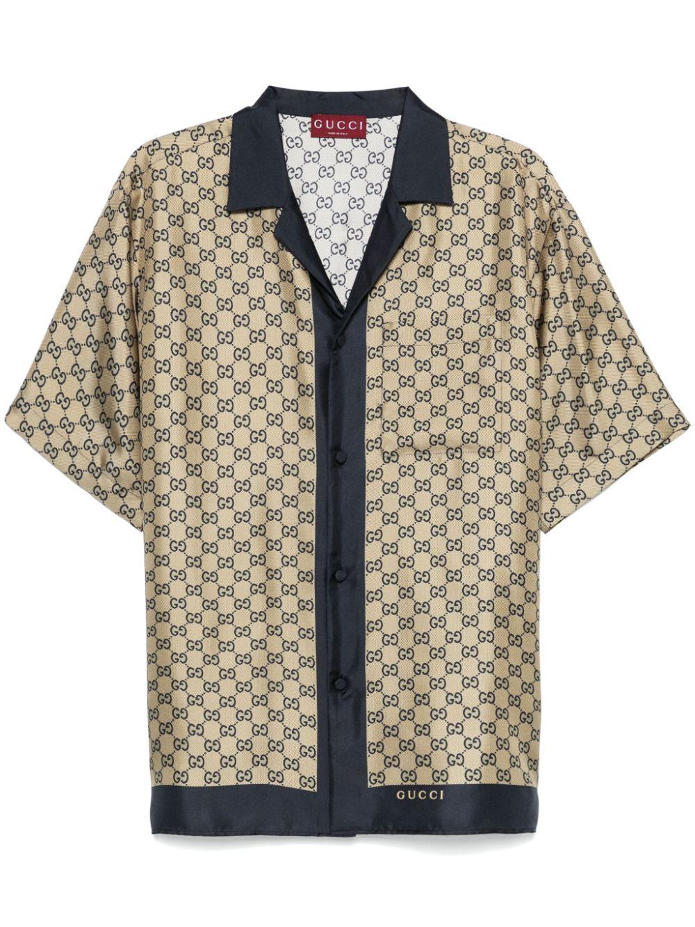 Printed silk shirt<BR/><BR/><BR/> 794907 ZASG34270 GUCCI