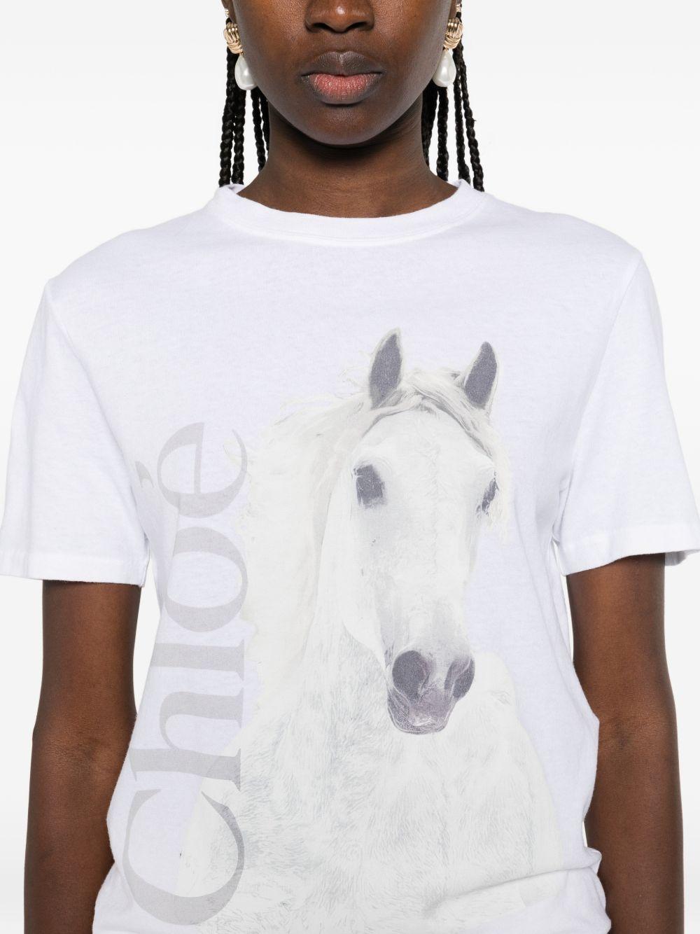 Horse-print T-shirt CH26SJH11802 101 CHLOÉ