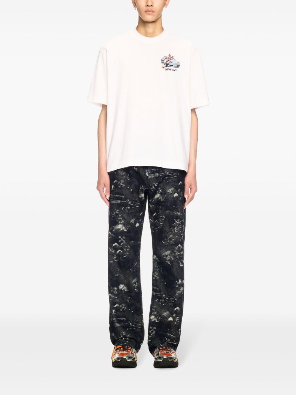 Fresco Arrow T-shirt<BR/><BR/><BR/> OMAA120S25JER003 0110 OFF-WHITE