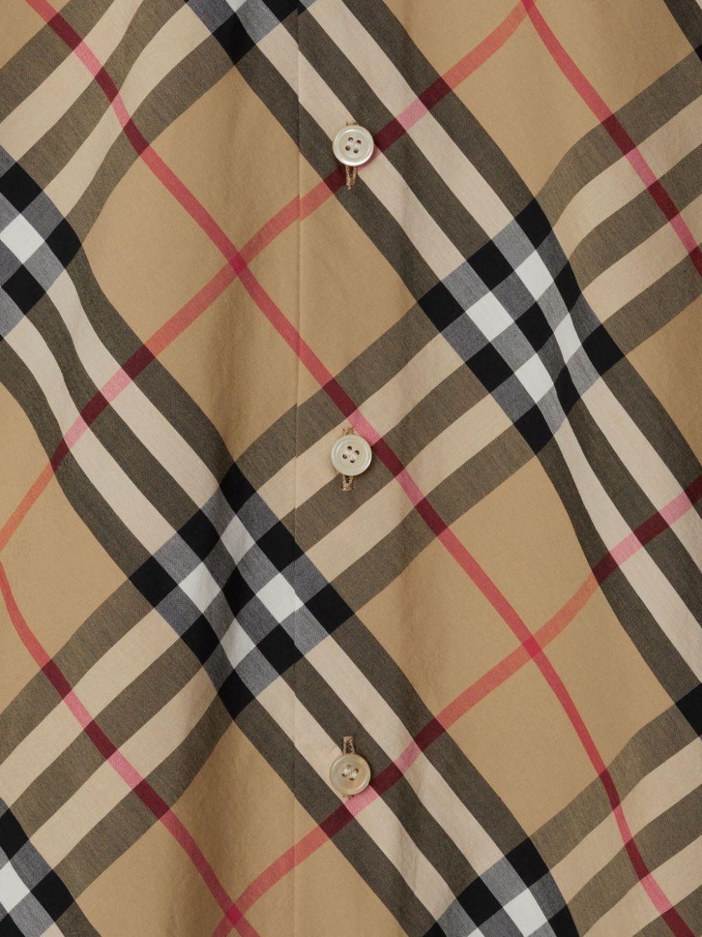 Check-pattern cotton shirt<BR/><BR/><BR/> 8087629 B9368 BURBERRY