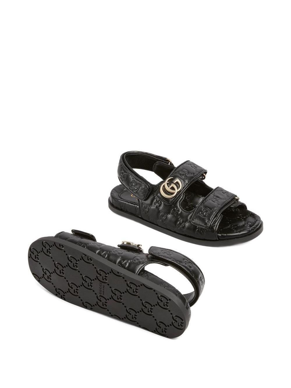 Sandal with Double G 816625 AAEGP1000 GUCCI