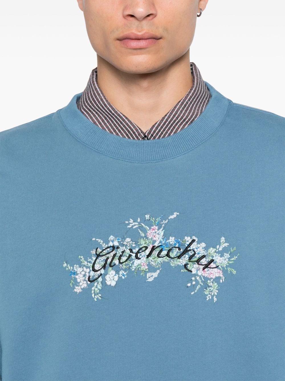 Logo-embroidered sweatshirt<BR/><BR/><BR/> BMJ0LC3YMU 495 GIVENCHY