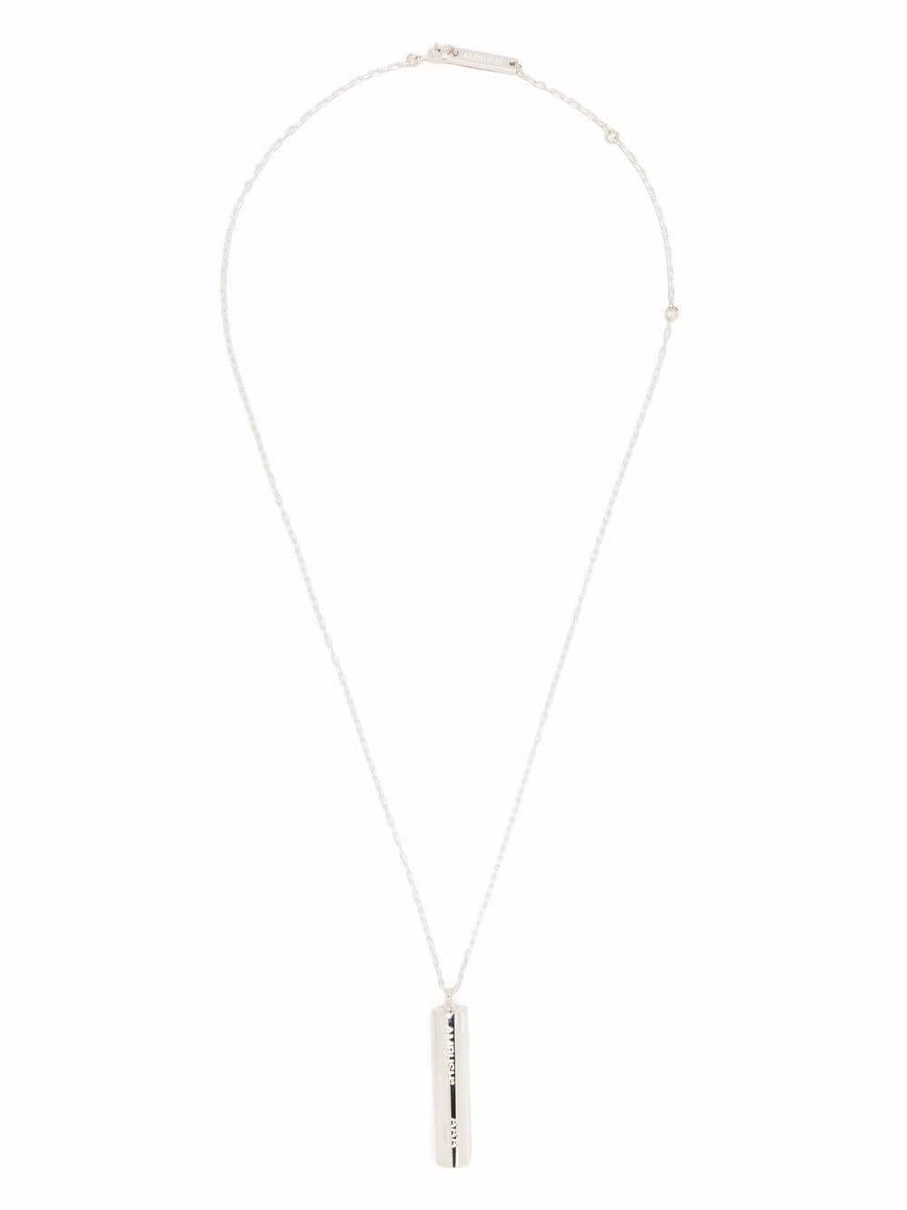 Collana argento con pendente con logo inciso BMOB085F21SIL001 7200 AMBUSH