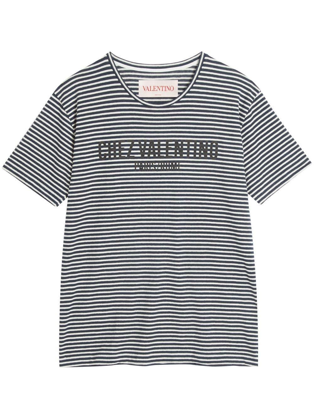 Chez Valentino striped T-shirt<BR/><BR/><BR/> 6V3MG16SAPY RGY VALENTINO GARAVANI