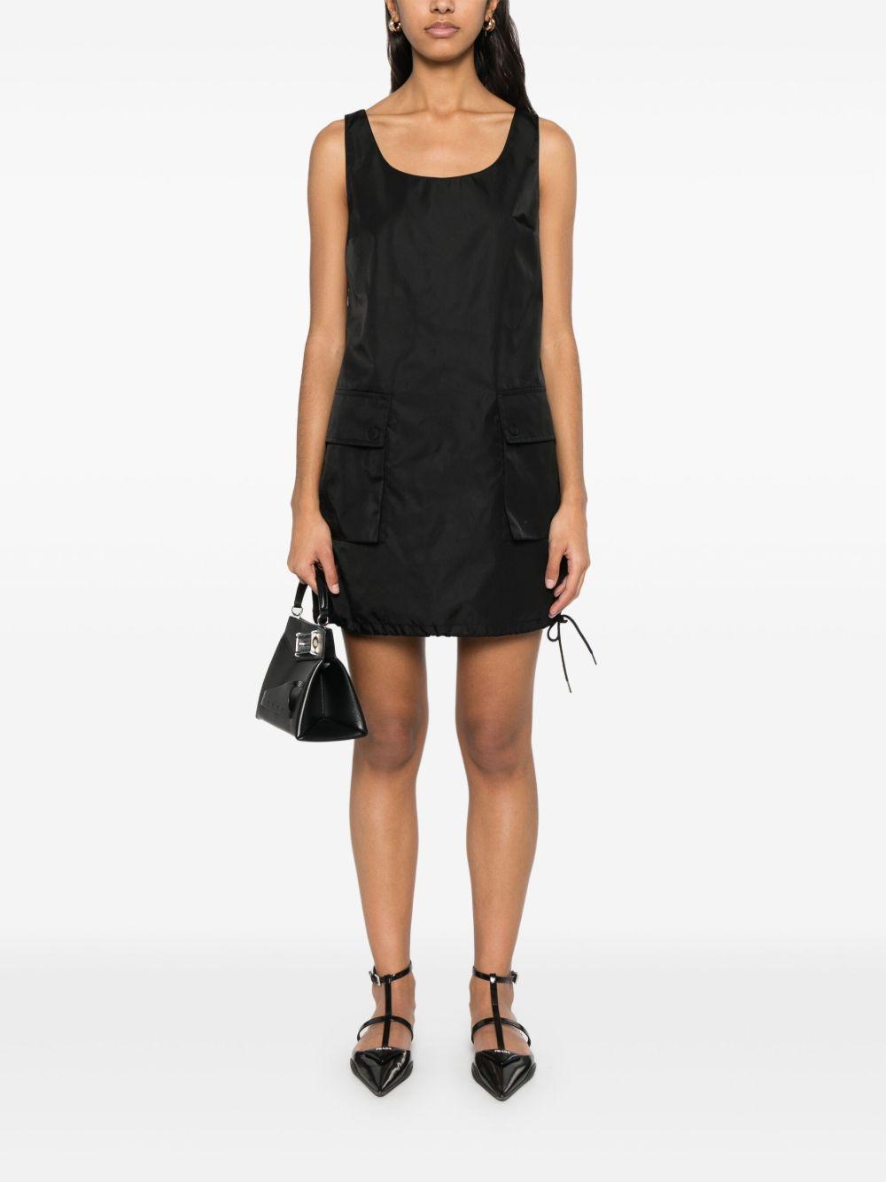 drawstring-hem mini dress<BR/><BR/><BR/> 230732 1WQ8F0002 PRADA