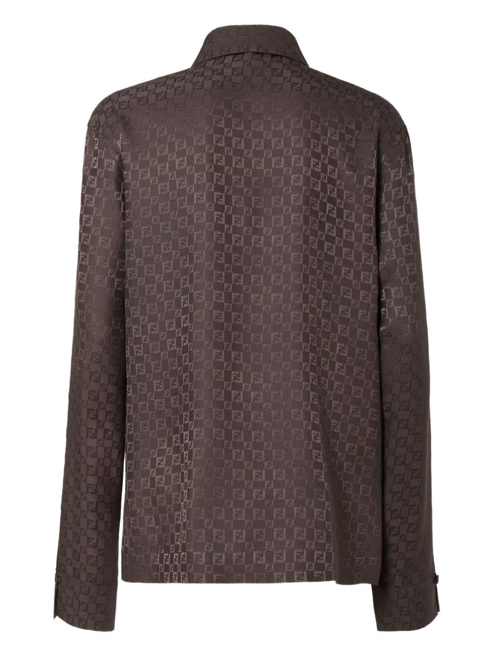 Long-sleeved shirt with a crossover silhouette FS8287 AUQGF1T6H FENDI