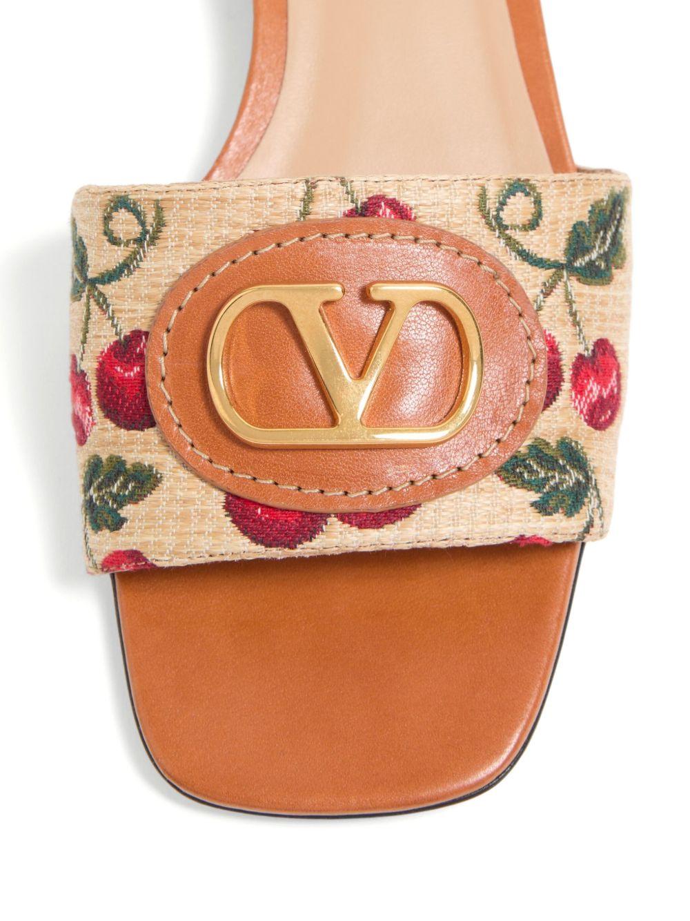 VLOGO SIGNATURE CHERRYFIC SLIDE SANDAL 6W0S0LT0NNX 32H VALENTINO GARAVANI