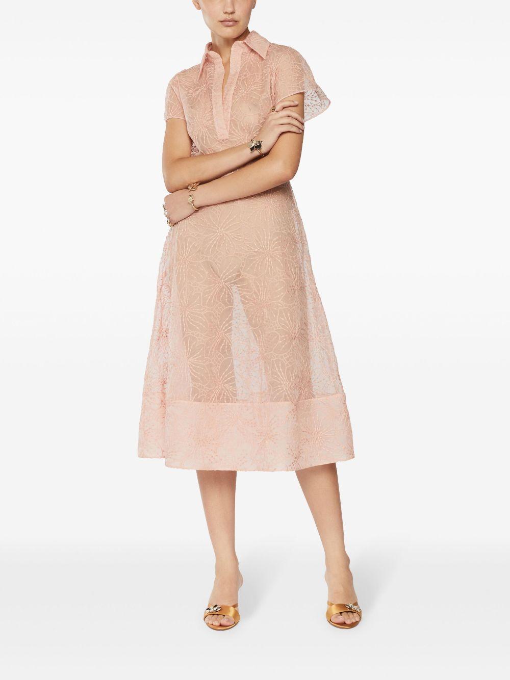 Floral-embroidery midi dress<BR/><BR/><BR/> 78AAO42E NR006465 GENNY
