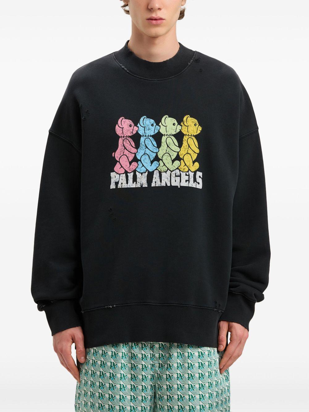 Crossroads Bear sweatshirt<BR/><BR/><BR/> PMBA026S25FLE004 1084 PALM ANGELS