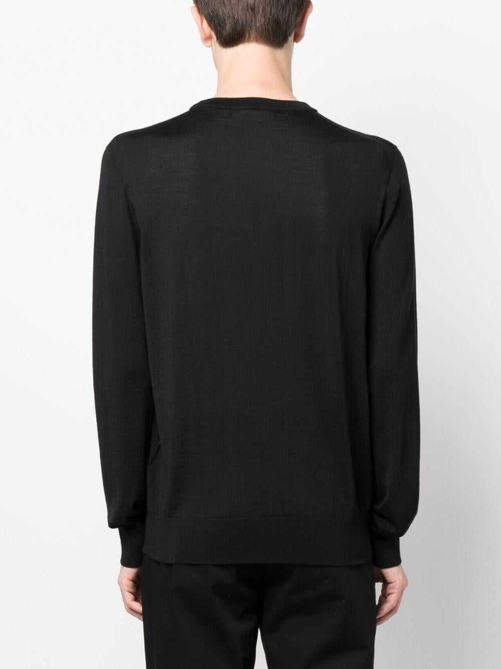 Embroidered wool-blend jumper<BR/><BR/><BR/> 1010534 1A076141B000 VERSACE