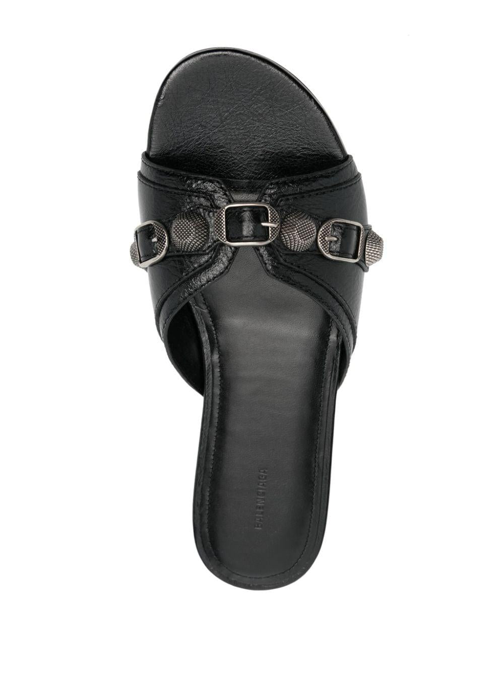 Cagole leather sandals<BR/><BR/><BR/> 746568 WAD4E1081 BALENCIAGA