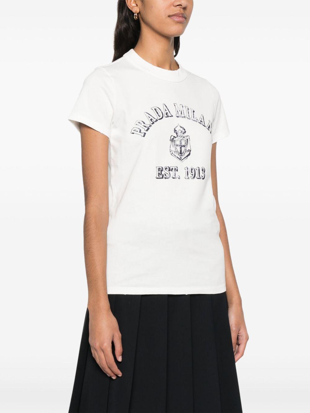 Prada Milano logo-print T-shirt 3557B 16XQF0009 PRADA