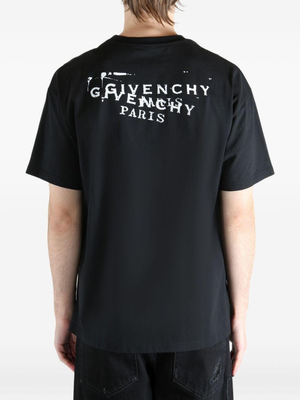 T-shirt in cotton with GIVENCHY Stamp print BM71NK3YSA 001 GIVENCHY