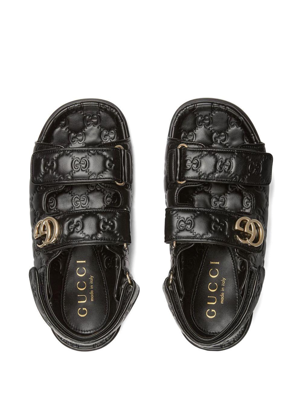 Sandal with Double G 816625 AAEGP1000 GUCCI