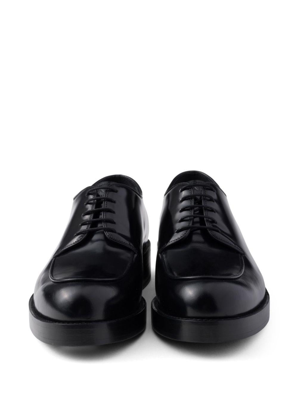 Brushed leather derby shoes<BR/><BR/><BR/> 2EA166 055F0002 PRADA