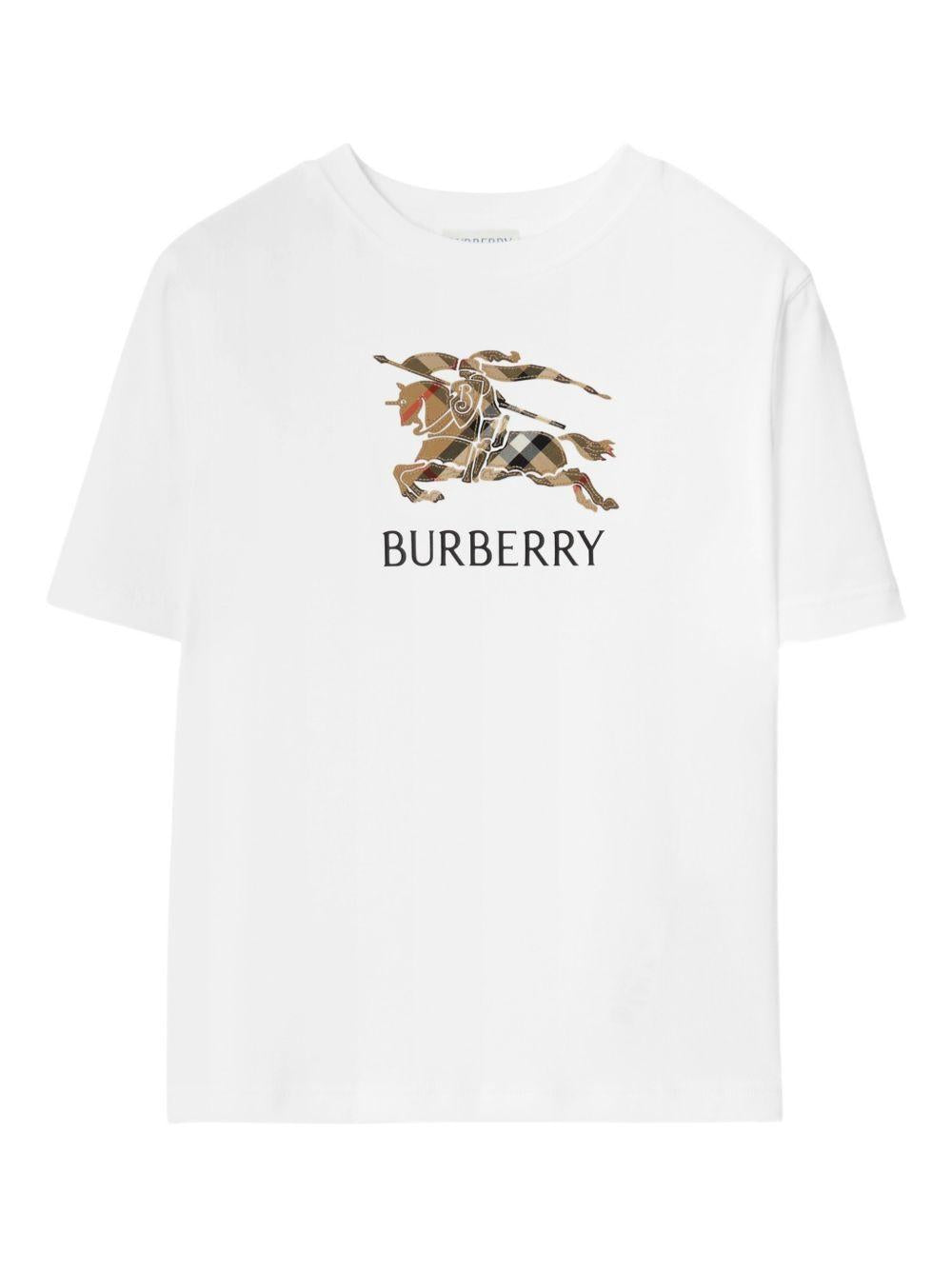 Knight Check Cotton T-shirt 8120352 A1464 BURBERRY KIDS