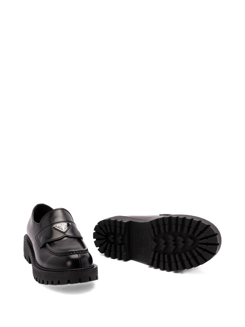 Brushed leather loafers 2DE151B4L F-G001F0002 PRADA