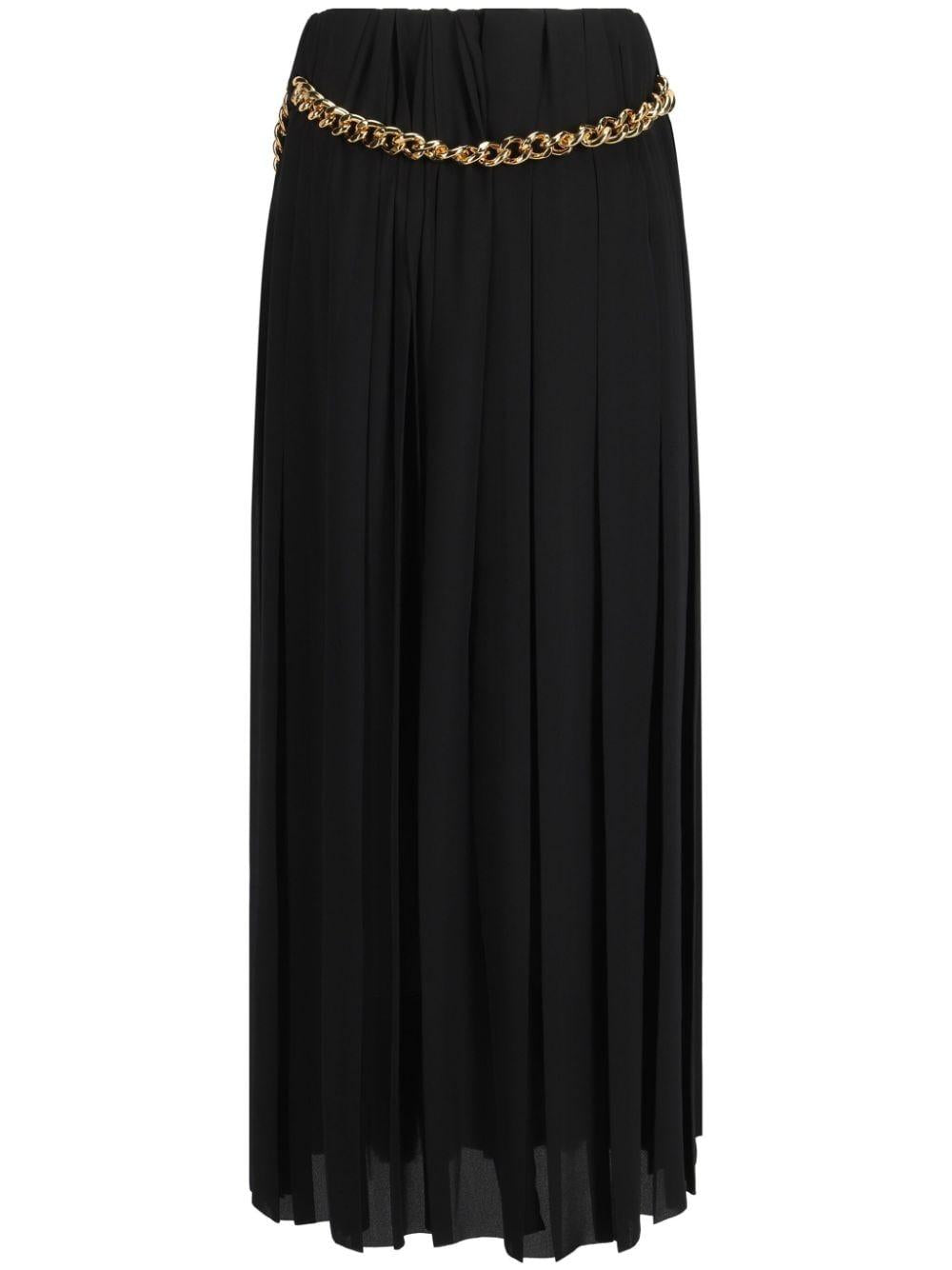 Chain-detail pleated skirt<BR/><BR/><BR/> 808778 TGO081000 BALENCIAGA