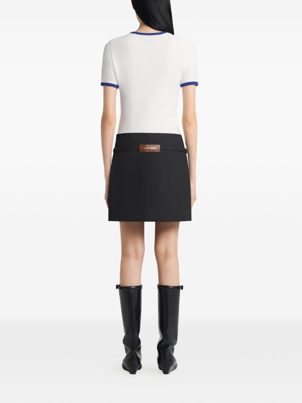 logo-embroidered T-shirt 125JTS017JS0203 B257 COURRÈGES