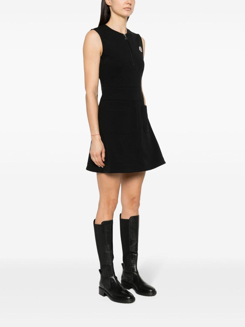 Logo-patch jersey mini dress 8I00009 89A8N999 MONCLER