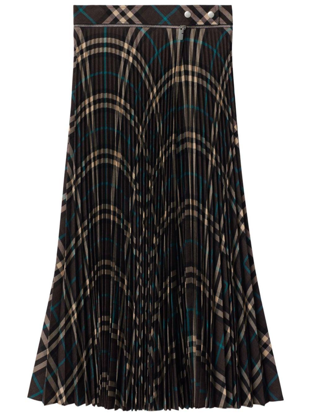 Checked wool skirt<BR/><BR/><BR/> 8093010 C1213 BURBERRY