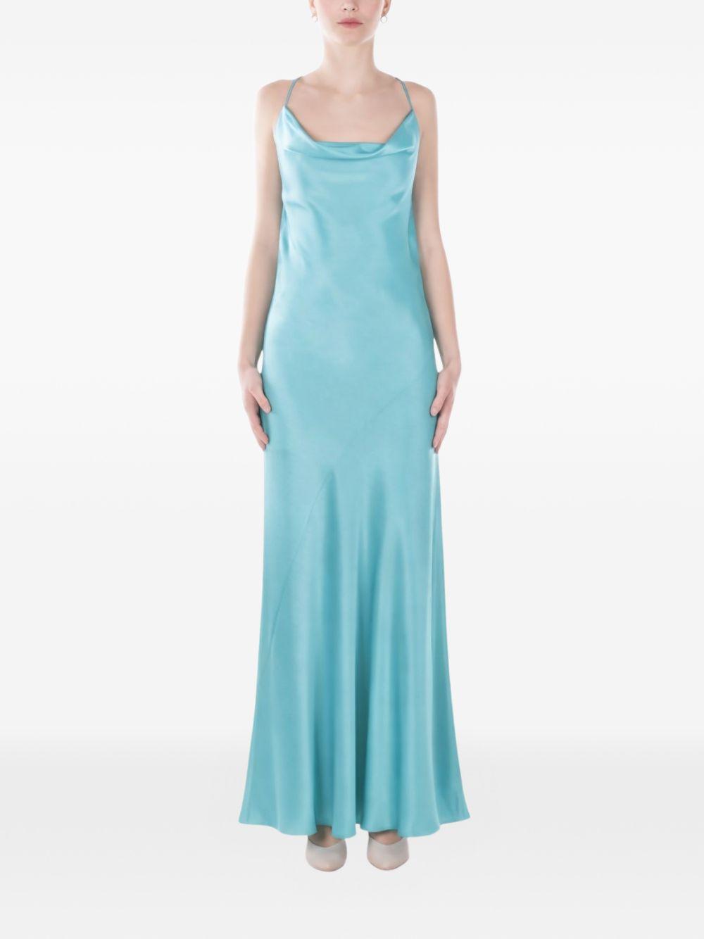 Long slip dress in satin 106587 A1Y5V76 PINKO