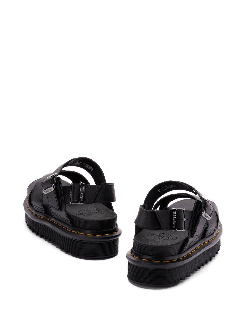 Voss sandals in Athena leather with strap 31558001 BLACKATHENA DR. MARTENS