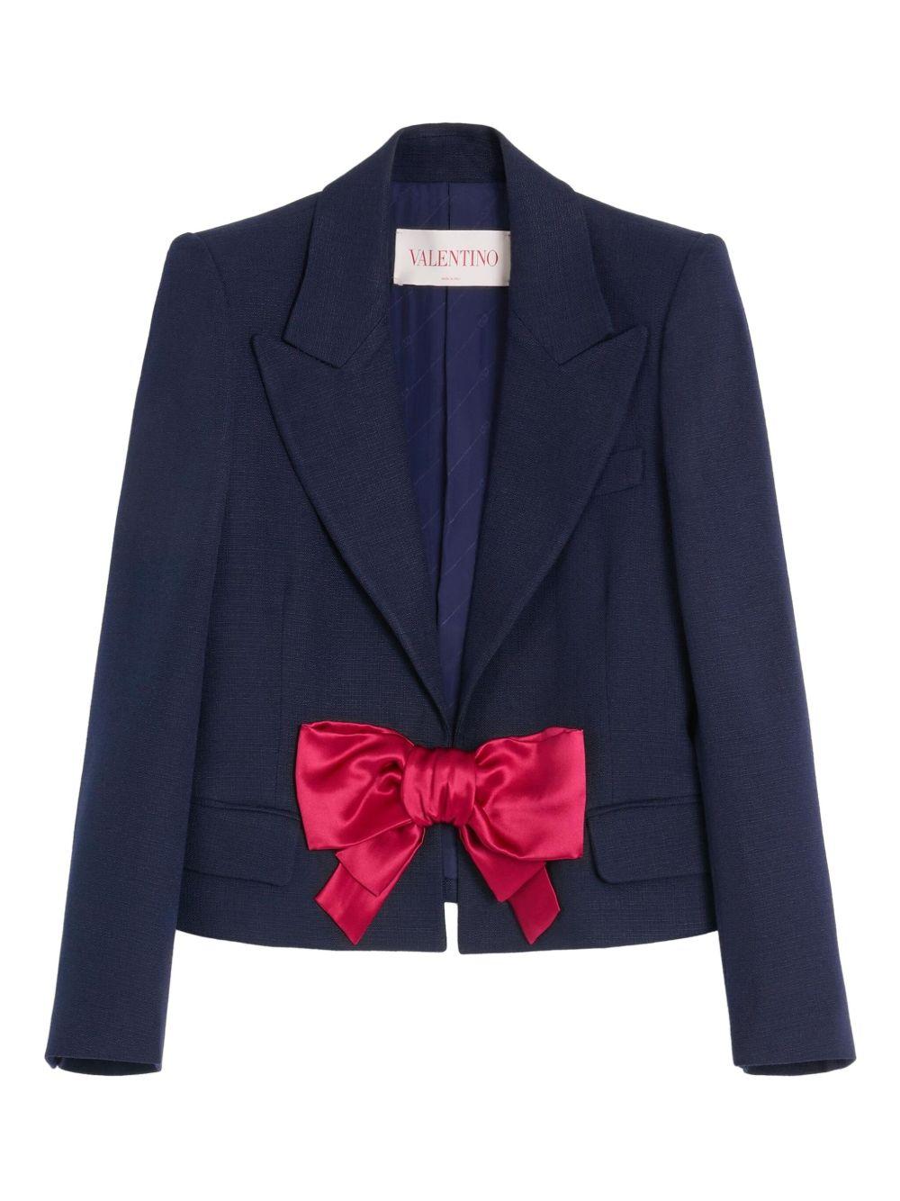 VISCOSE JACKET WITH BOW<BR/><BR/><BR/> 6B0CEI3298T 9QL VALENTINO GARAVANI