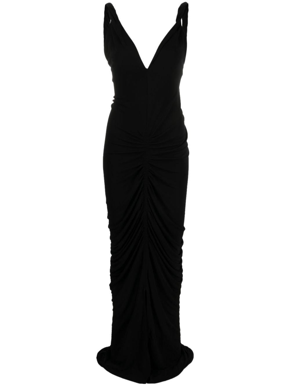 Ruched V-neck gown BW21SX30XH 001 GIVENCHY