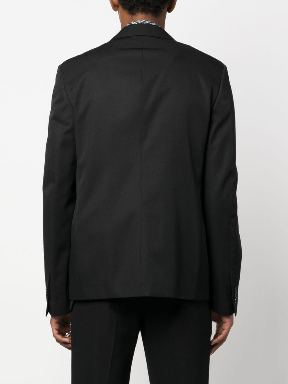 Single-breasted wool blazer OMEN063F23FAB001 1010 OFF-WHITE