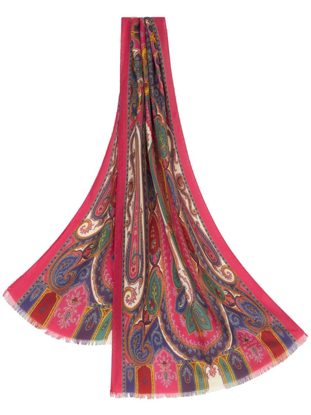 PRINTED SILK AND CASHMERE SCARF WATA0005 AV260S9001 ETRO