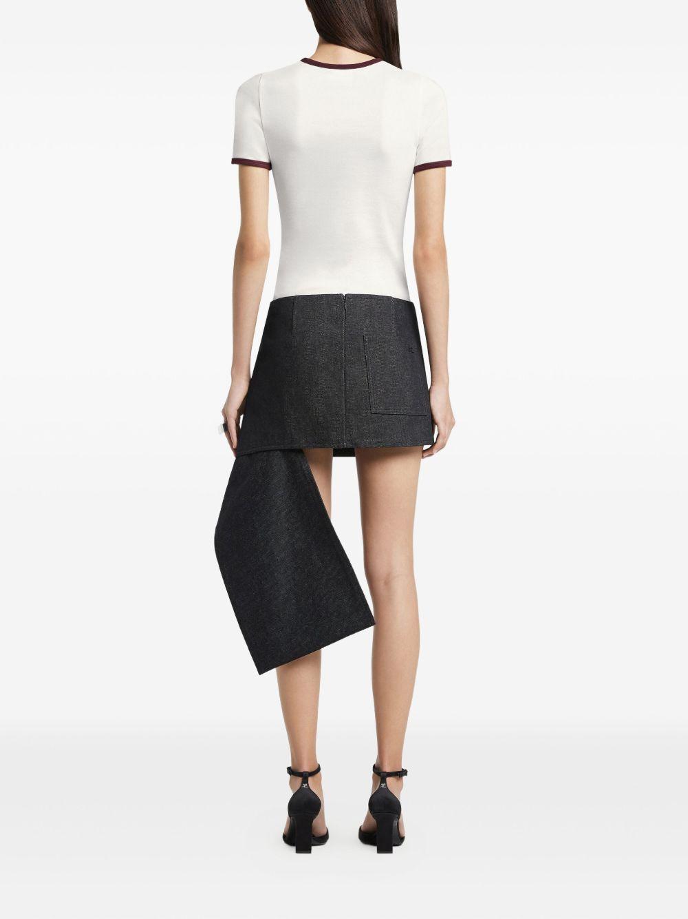 SIGNATURE CONTRAST T-SHIRT 125JTS017JS0203 B211 COURRÈGES