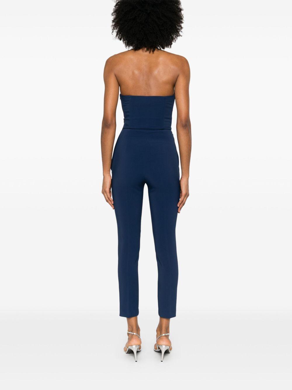 Flowing crêpe jumpsuit with macro bow TU03951E2 DC8 ELISABETTA FRANCHI