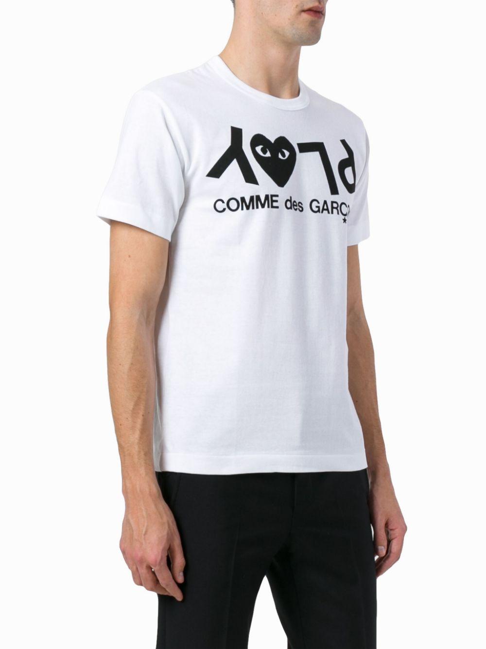 t-shirt stampa cuore P1T068 WHITE COMME des GARÇONS PLAY x Converse
