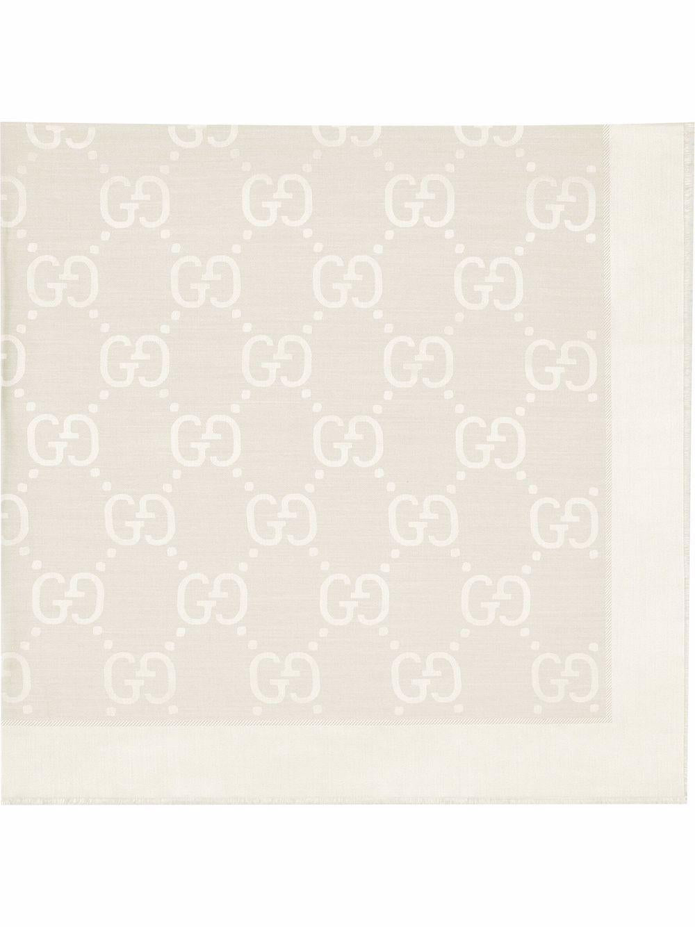 Patterned-jacquard silk scarf<BR/><BR/> 663671 3GC439000 GUCCI