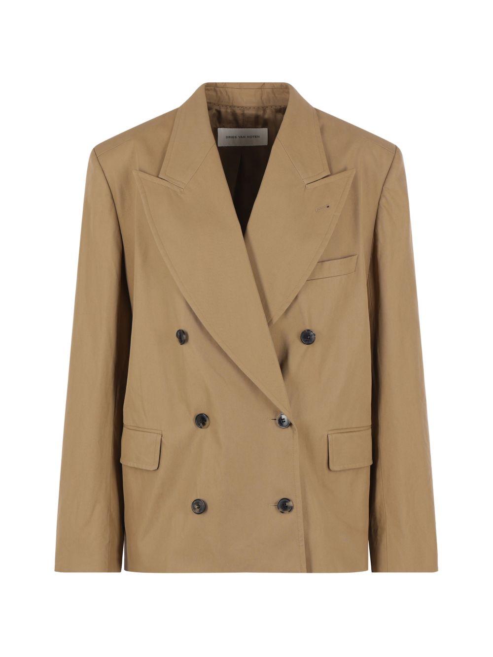 Bosea double-breasted twill jacket 010450 3103102 DRIES VAN NOTEN