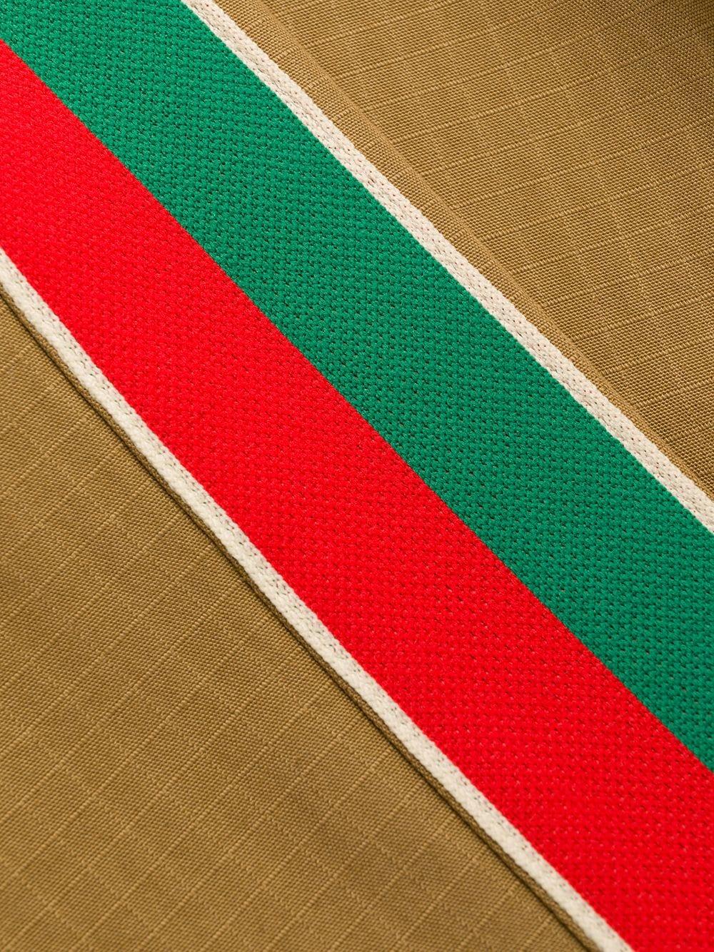 Neutral cotton logo-stripe trousers 615775 XDBBH2109 GUCCI