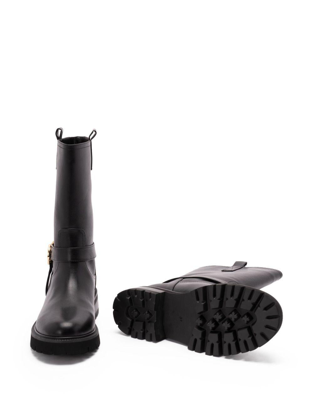 Leather boots with buckles 252TCP192 00006 TWINSET